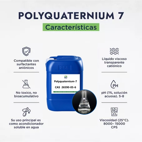 Polyquaternium-7 for Hair Care Daily Chemical Raw Materials Cas 26590-05-6